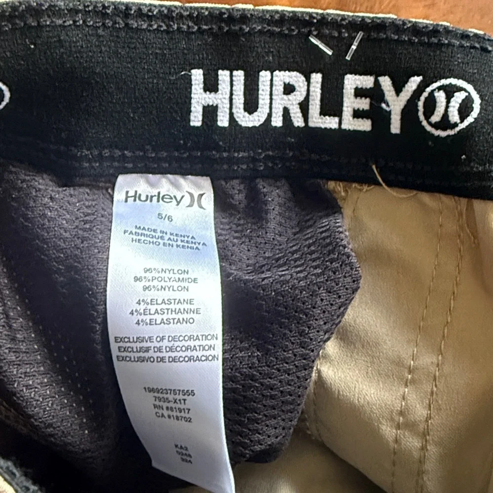 NWOT Hurley Tan Jogger Pants with Logo - Picture 7 of 7